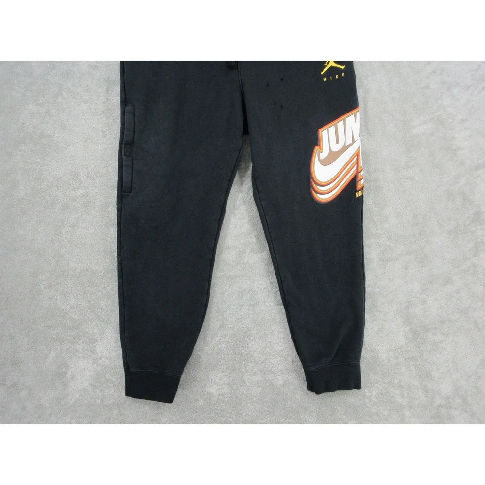 Nike Jordan Pants Mens Size Me Jumpman Logo Fleece Jogger Sweats Athletic Black